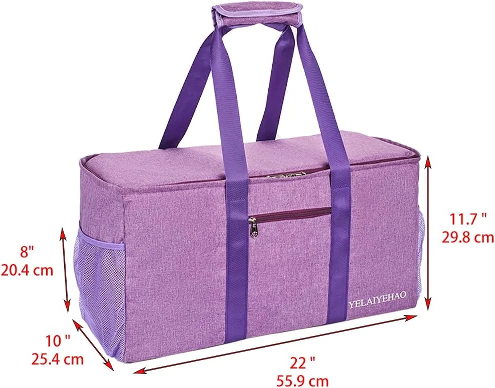 YELAIYEHAO Large Utility Tote Bag with lid, Foldable Collapsible Tote