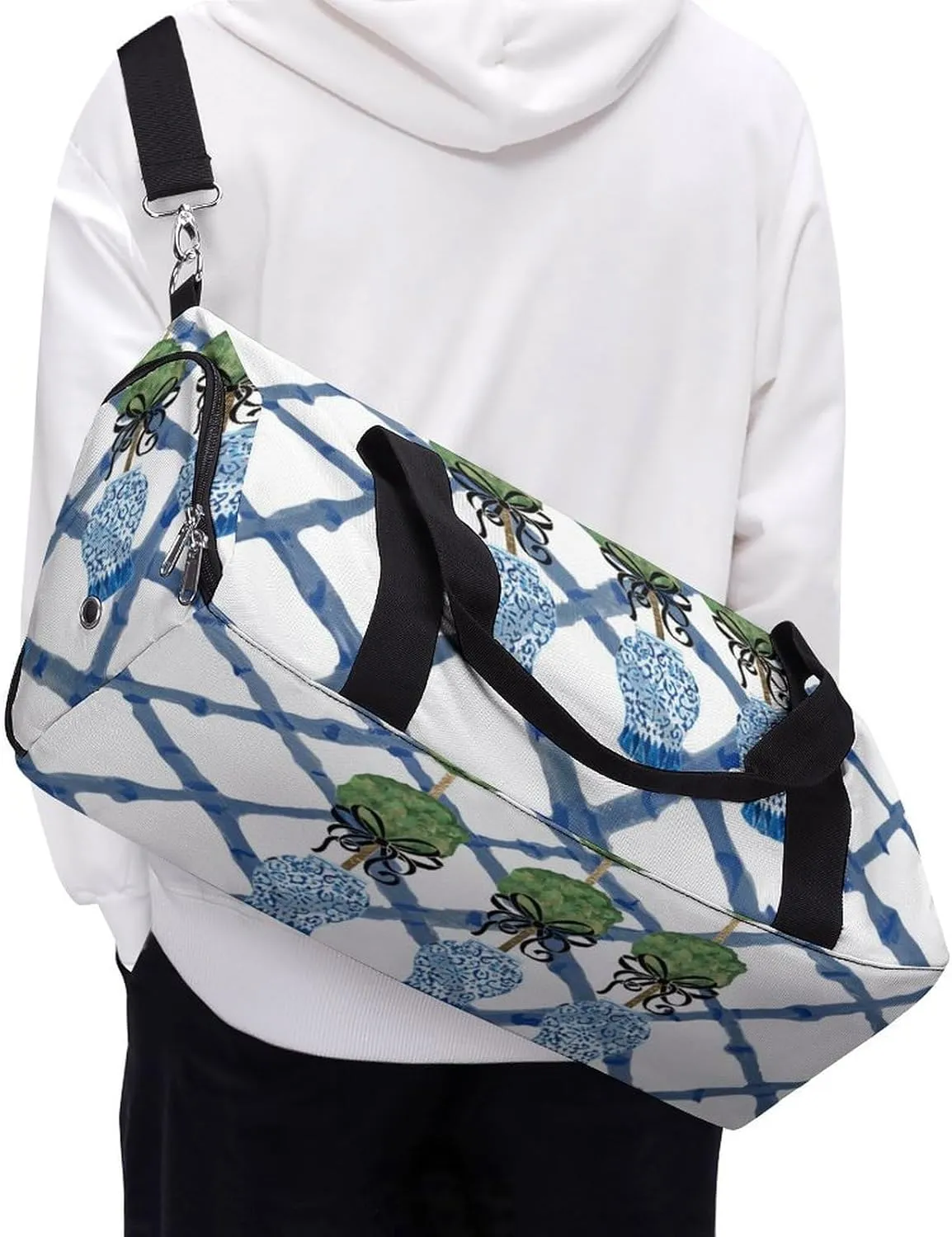 Yellow Lemons Pattern Fitness Bag with Large Capacity Backpack And Waterproof Bag