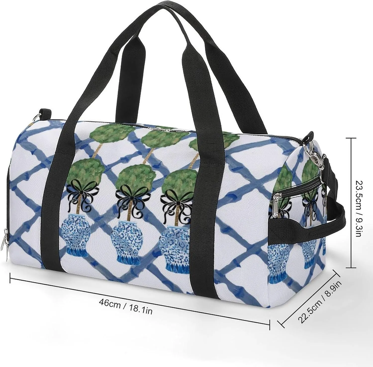 Yellow Lemons Pattern Fitness Bag with Large Capacity Backpack And Waterproof Bag