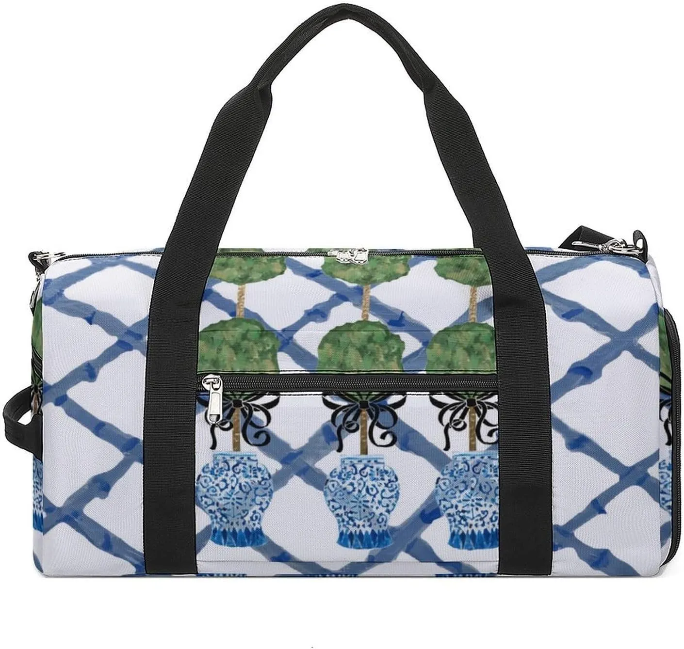 Yellow Lemons Pattern Fitness Bag with Large Capacity Backpack And Waterproof Bag
