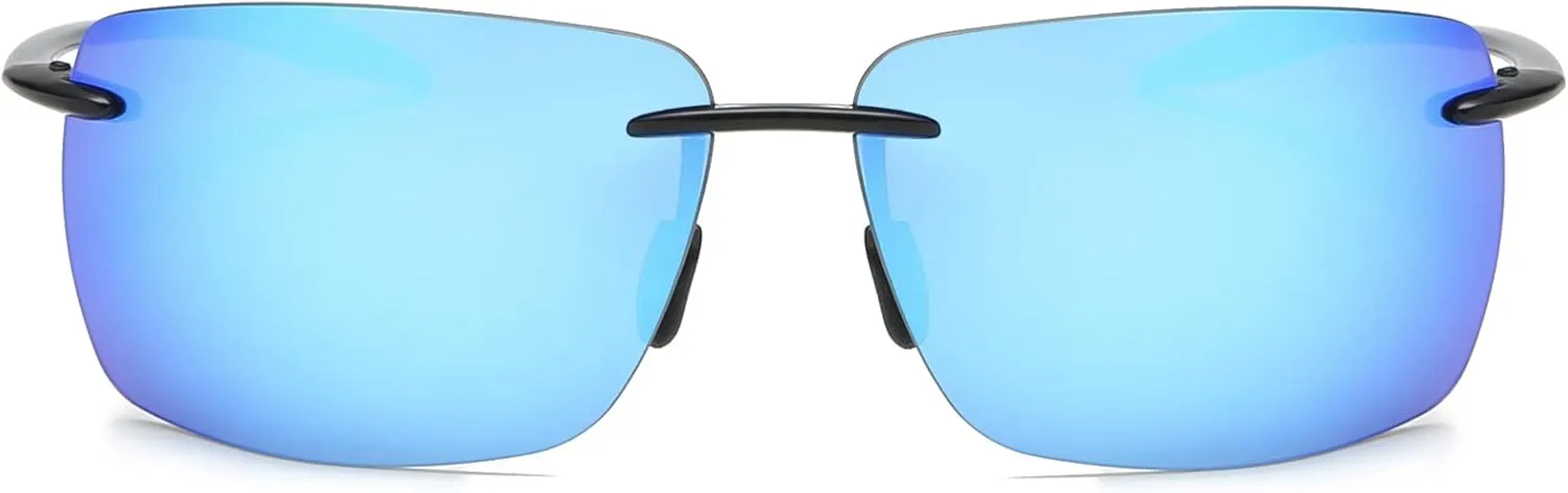 YIMI Rimless Polarized Sport Sunglasses for Men Women Driving Running Golf Glasses Anti Glare UV400 Protection Eyewear Shades