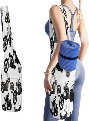Yoga Mat Bag, Soft Canvas Storage Bag Fashion Mat Bag for Clothes Dorm Organizer with Pocket Shoulder Strap