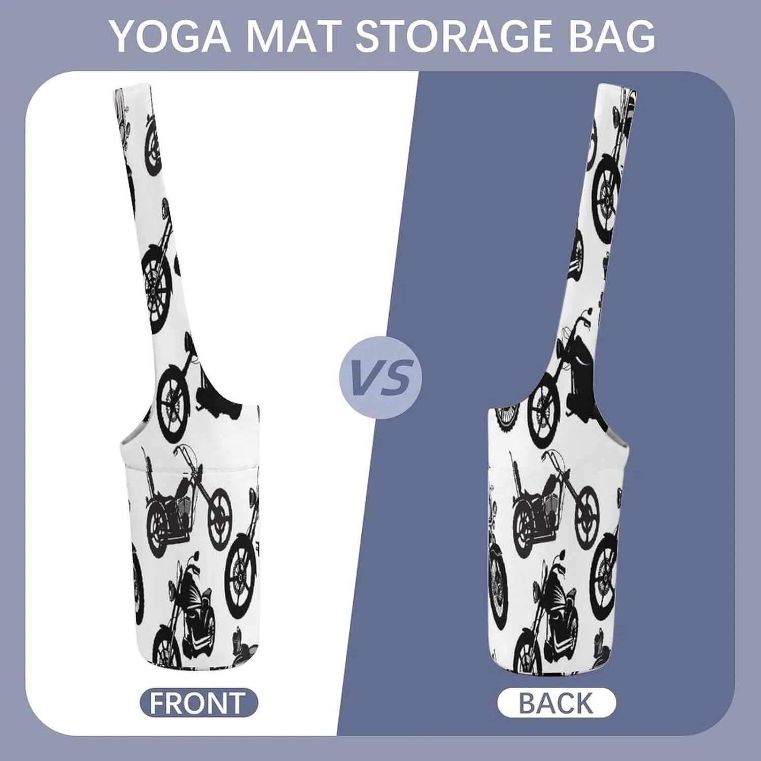 Yoga Mat Bag, Soft Canvas Storage Bag Fashion Mat Bag for Clothes Dorm Organizer with Pocket Shoulder Strap