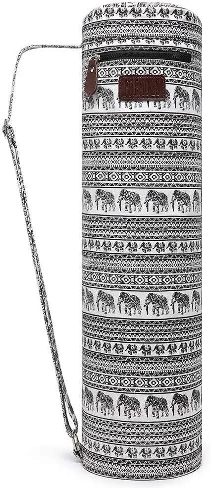 Yoga Mat Bag,Full-zip Exercise Yoga Mat Carrier Bag - Double Storage Pocket,Easy Access Zipper, Adjustable Shoulder Strap and Handle,Fits Most Mats