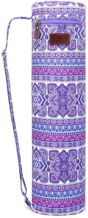 Yoga Mat Bag,Full-zip Exercise Yoga Mat Carrier Bag - Double Storage Pocket,Easy Access Zipper, Adjustable Shoulder Strap and Handle,Fits Most Mats