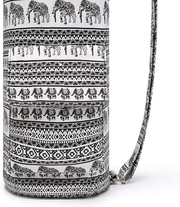 Yoga Mat Bag,Full-zip Exercise Yoga Mat Carrier Bag - Double Storage Pocket,Easy Access Zipper, Adjustable Shoulder Strap and Handle,Fits Most Mats