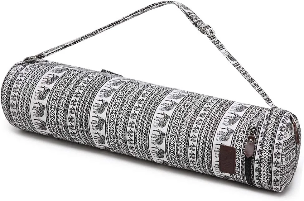 Yoga Mat Bag,Full-zip Exercise Yoga Mat Carrier Bag - Double Storage Pocket,Easy Access Zipper, Adjustable Shoulder Strap and Handle,Fits Most Mats