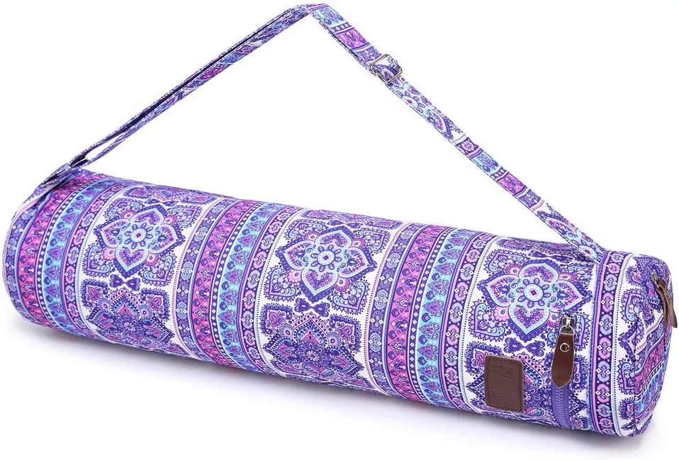 Yoga Mat Bag,Full-zip Exercise Yoga Mat Carrier Bag - Double Storage Pocket,Easy Access Zipper, Adjustable Shoulder Strap and Handle,Fits Most Mats