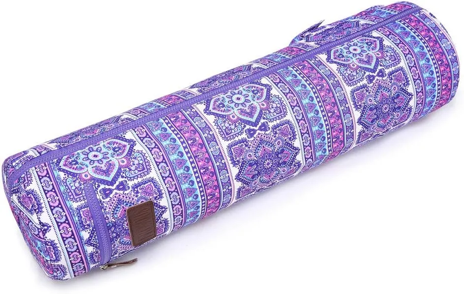 Yoga Mat Bag,Full-zip Exercise Yoga Mat Carrier Bag - Double Storage Pocket,Easy Access Zipper, Adjustable Shoulder Strap and Handle,Fits Most Mats