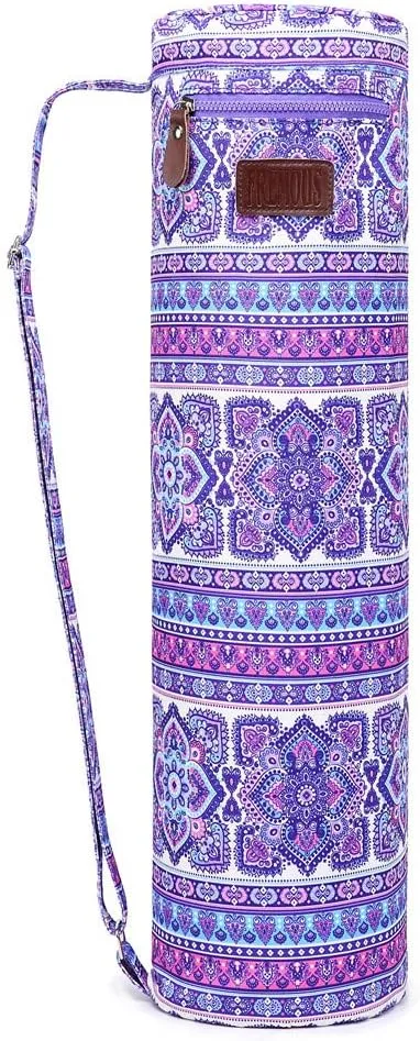 Yoga Mat Bag,Full-zip Exercise Yoga Mat Carrier Bag - Double Storage Pocket,Easy Access Zipper, Adjustable Shoulder Strap and Handle,Fits Most Mats