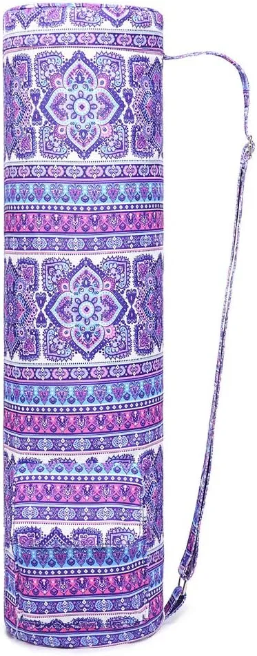 Yoga Mat Bag,Full-zip Exercise Yoga Mat Carrier Bag - Double Storage Pocket,Easy Access Zipper, Adjustable Shoulder Strap and Handle,Fits Most Mats