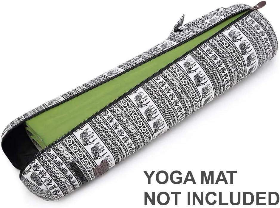Yoga Mat Bag,Full-zip Exercise Yoga Mat Carrier Bag - Double Storage Pocket,Easy Access Zipper, Adjustable Shoulder Strap and Handle,Fits Most Mats