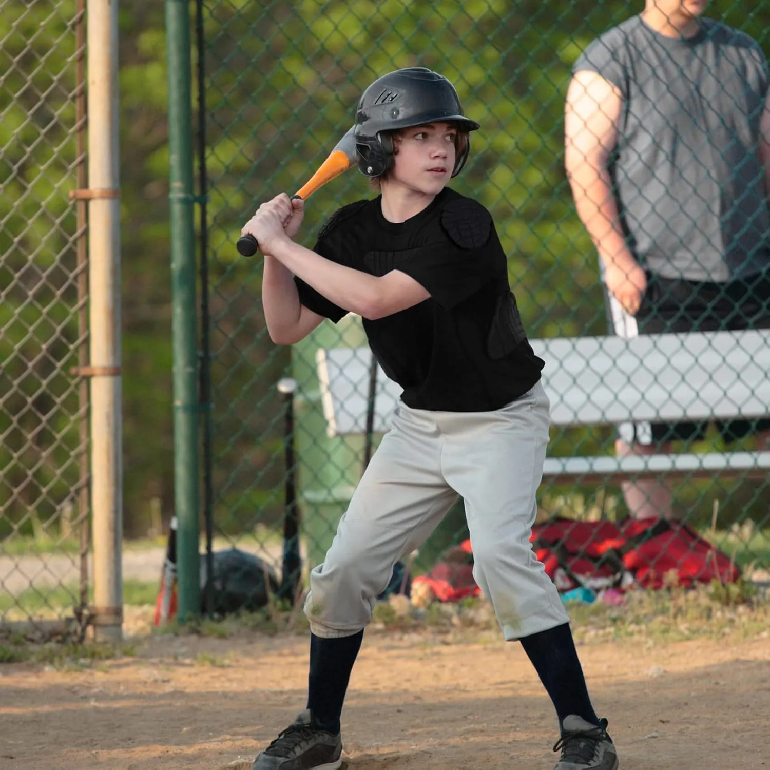 Youth Boys Football Rib Protector for Paintball Baseball Compression Padded Chest Protective