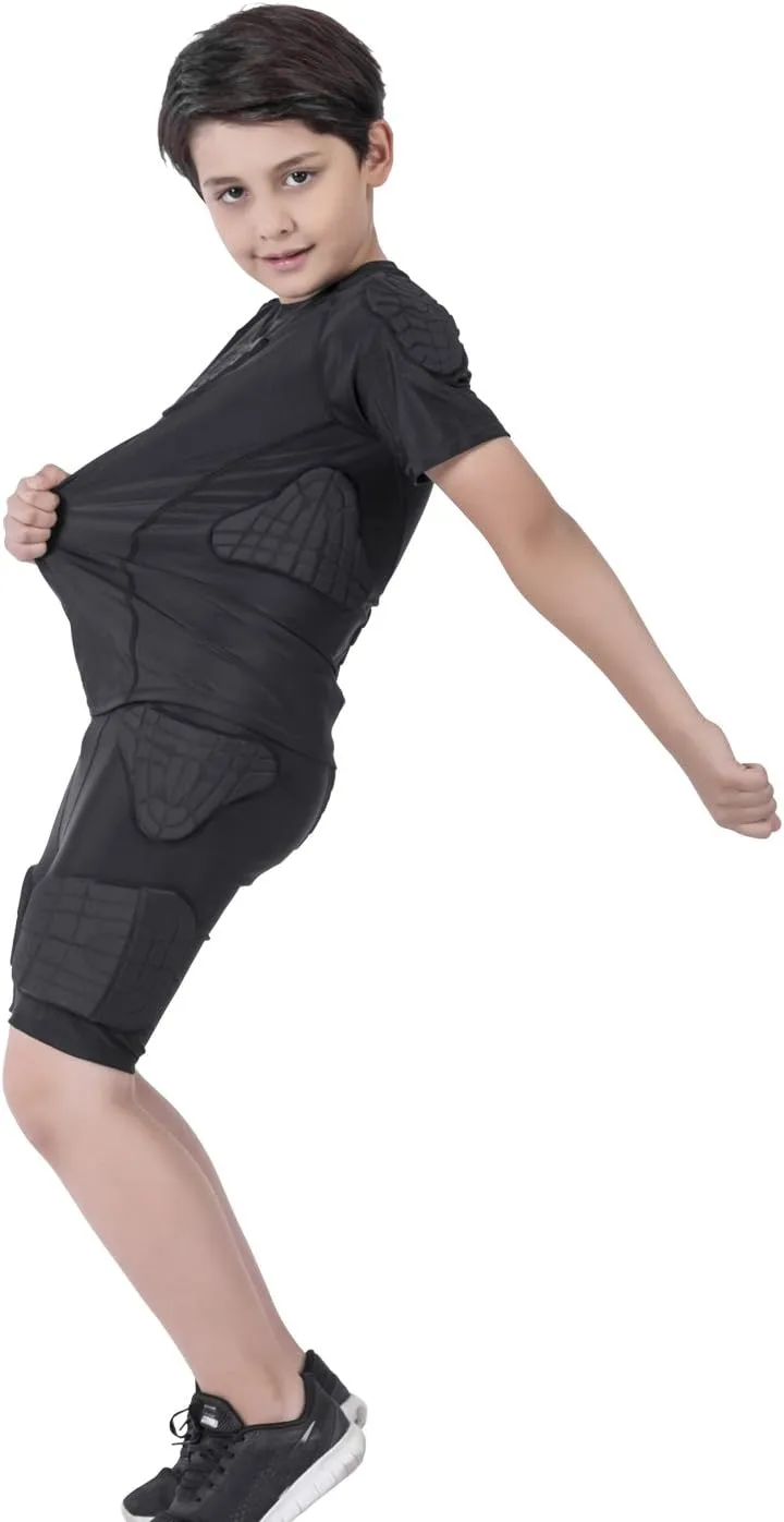 Youth Boys Football Rib Protector for Paintball Baseball Compression Padded Chest Protective