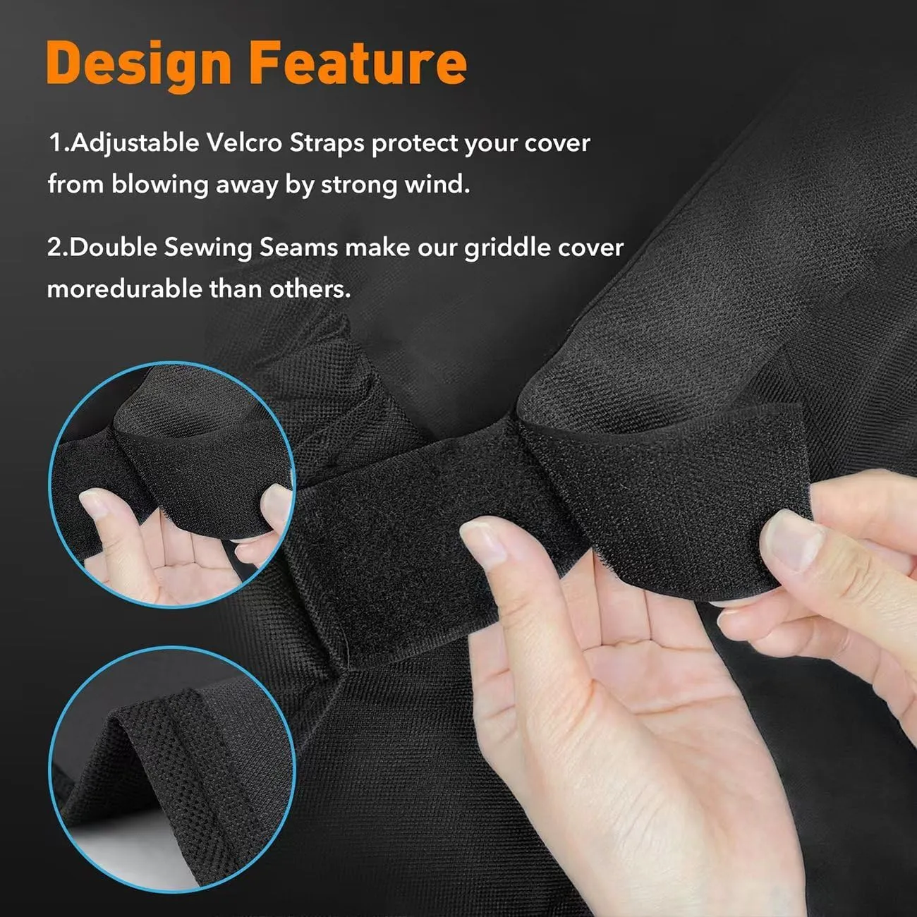 ZBXFCSH Heavy Duty Grill Cover Fit Dyna-Glo DGSS1382VCS-D and DGSS1382VCS Vertical Offset Charcoal Smoker Grill Cover, Black