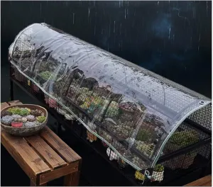 ZHANGQINGXIU Clear Glass Tarpaulin, Tent Tarps Reinforced Eyelets Outdoor Balcony Plant Protection Rainproof Anti-UV Anti-Freeze Thicken, 0.5mm PVC, 24 Sizes (Color : Clear, Size : 1x3m)